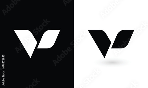 V letter logo design vector template