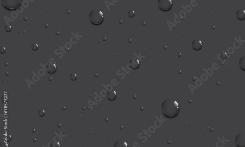 water drops on dark background. wet surface.