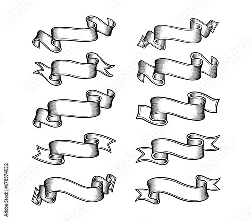 Hand Drawn Ribbon Banner Collection