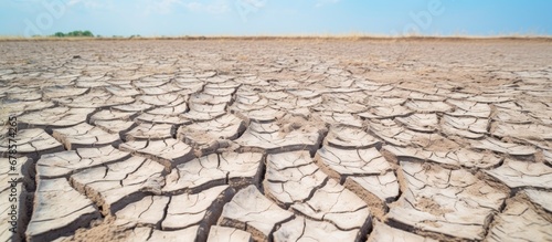 Dry soil due to lack of water during the season