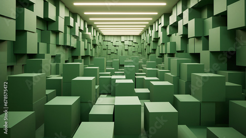 A very large group of green boxes