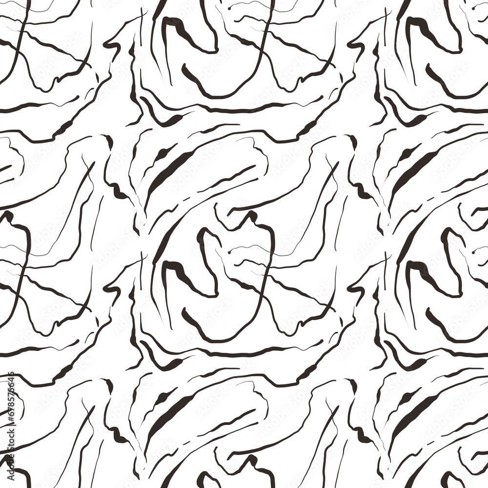 Seamless abstract textured pattern. Simple background black and white texture. Lines. Digital brush strokes background. Designed for textile fabrics, wrapping paper, background, wallpaper, cover. Seamless abstract textured pattern. Simple background black and white texture. Lines. Digital brush strokes background. Designed for textile fabrics, wrapping paper, background, wallpaper, cover.