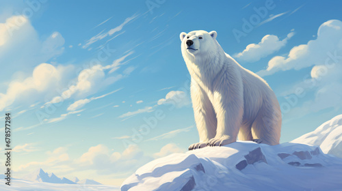 A white polar bear