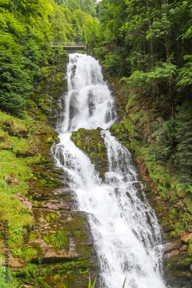 Giessbach waterfall flow to Lake Brienz in Brienz, Switzerland Giessbach waterfall flow to Lake Brienz in Brienz, Switzerland