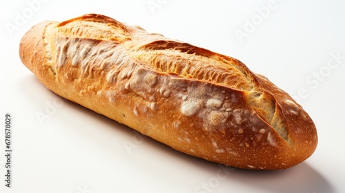 A French baguette, highlighting its long shape. AI generate illustration
