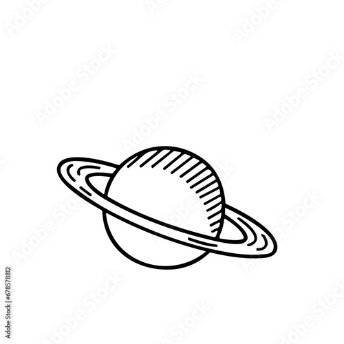 hand draw doddle space vector flat
