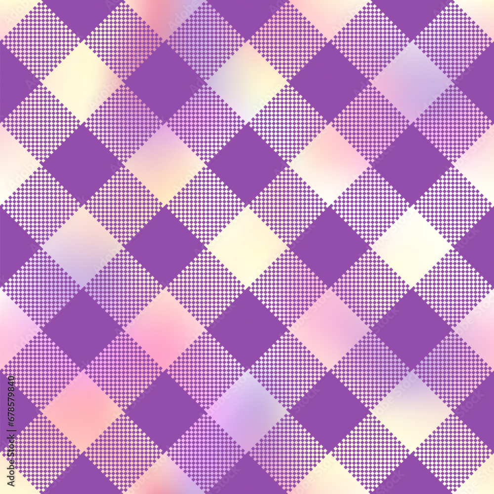Holographic Plaid seamless patten. Vector checkered diagonal rainbow and purple plaid textured print. Iridescent plaid texture for fashion background, print, design, wallpapers Holographic Plaid seamless patten. Vector checkered diagonal rainbow and purple plaid textured print. Iridescent plaid texture for fashion background, print, design, wallpapers