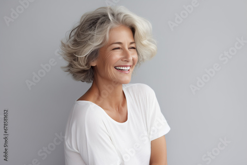 woman smiling toward the camera, generative AI