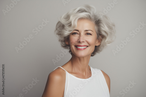 woman smiling toward the camera, generative AI