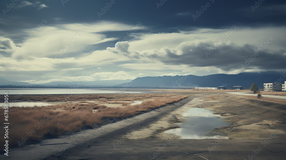 clouds over the river