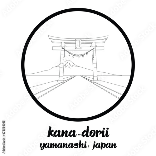 Circle Icon line Kanadorii. vector illustraiton
