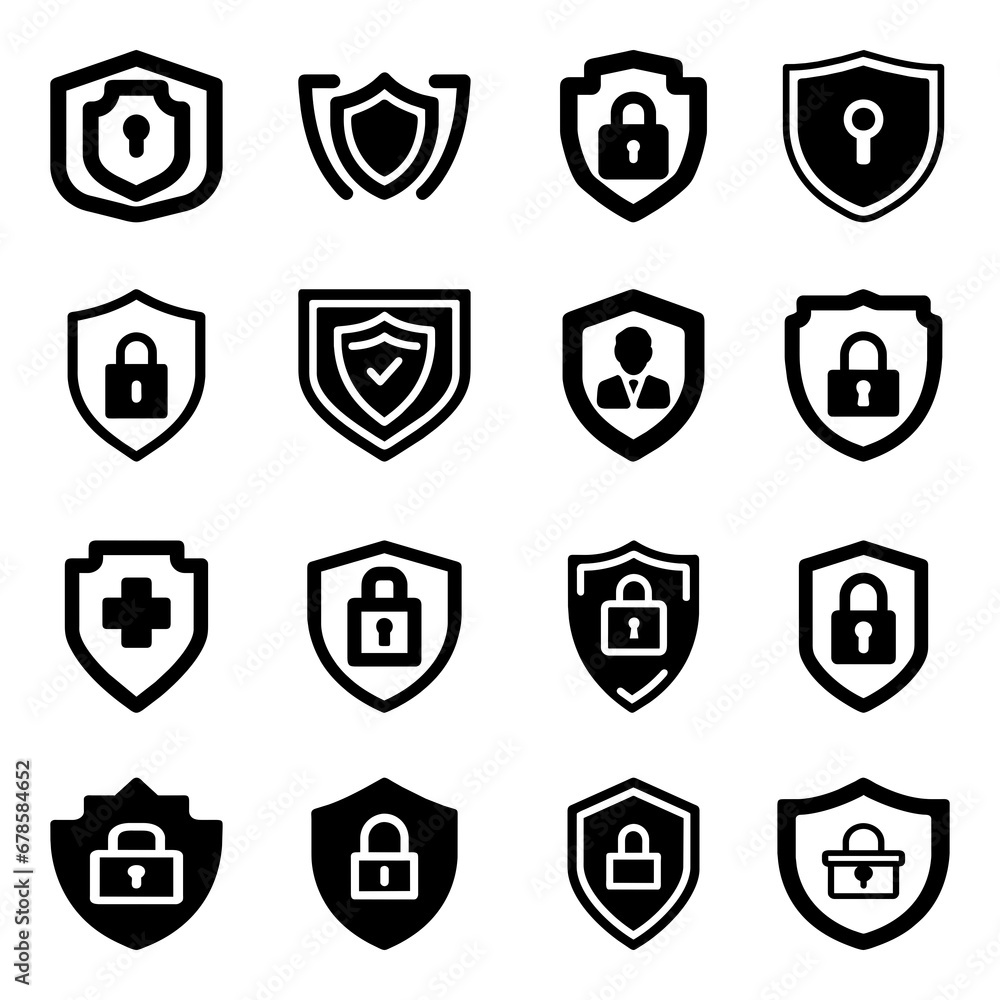 Set of safety security icon. Pictogram vector design. Set of safety security icon. Pictogram vector design.