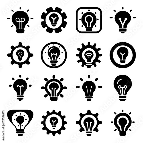Set of innovation icon. Pictogram vector design.