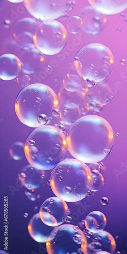 Wallpaper Mural Transparent abstract soap bubbles on bpurplelue background  Torontodigital.ca