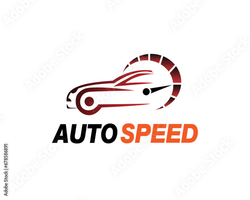 auto car speed logo design template illustration inspiration