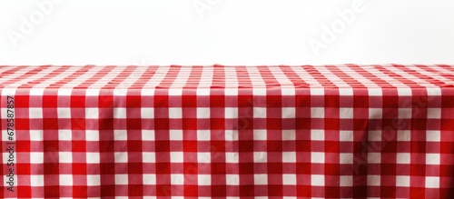 Checkered tablecloth in red