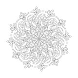 Dreamy whirls adult mandala coloring book page for kdp book interior
