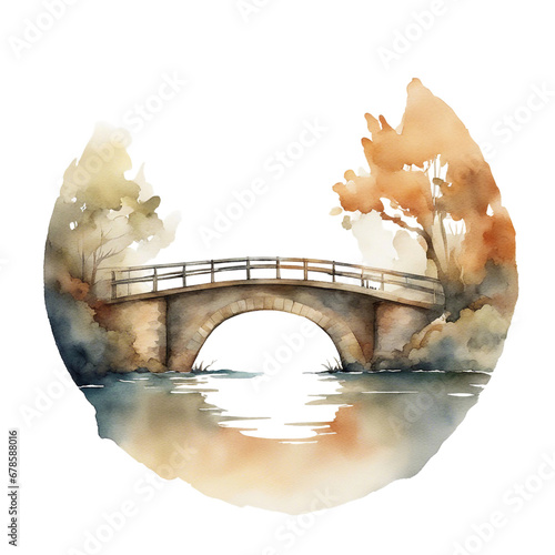 watercolour bridge photo