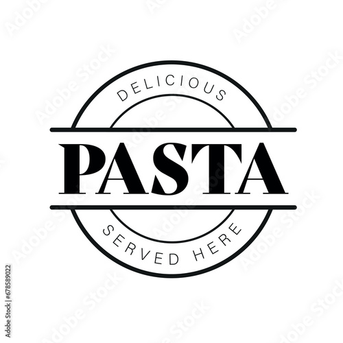Delicious Pasta vintage stamp logo