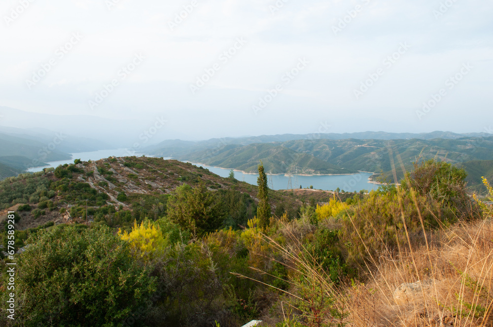 A dam in Peta, Arta Epirus Greece with trees