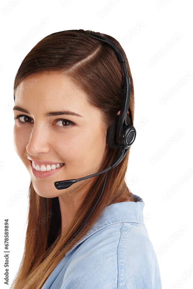 Call center, portrait and happy business woman, agent or consultant for contact us, telemarketing or professional advice. Tech support, telecom and model face for sales on transparent, png background Call center, portrait and happy business woman, agent or consultant for contact us, telemarketing or professional advice. Tech support, telecom and model face for sales on transparent, png background