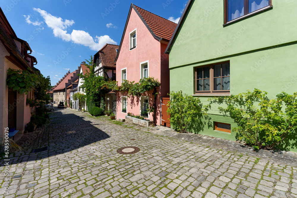Historische Altstadt von Sommerhausen am Main, Landkreis Würzburg, Franken, Unterfranken, Bayern, Deutschland