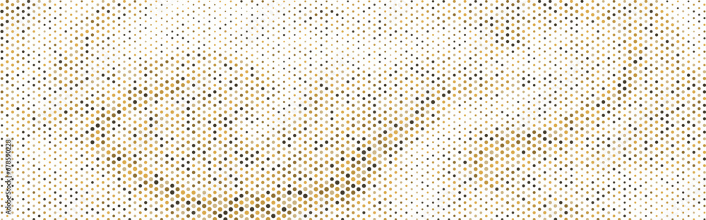 Abstract pop art comic style golden halftone Vector. Dotted gold spray vector illustration. Creative pattern vector halftone background. Black and gold dot spray gradation. Abstract pop art comic style golden halftone Vector. Dotted gold spray vector illustration. Creative pattern vector halftone background. Black and gold dot spray gradation.