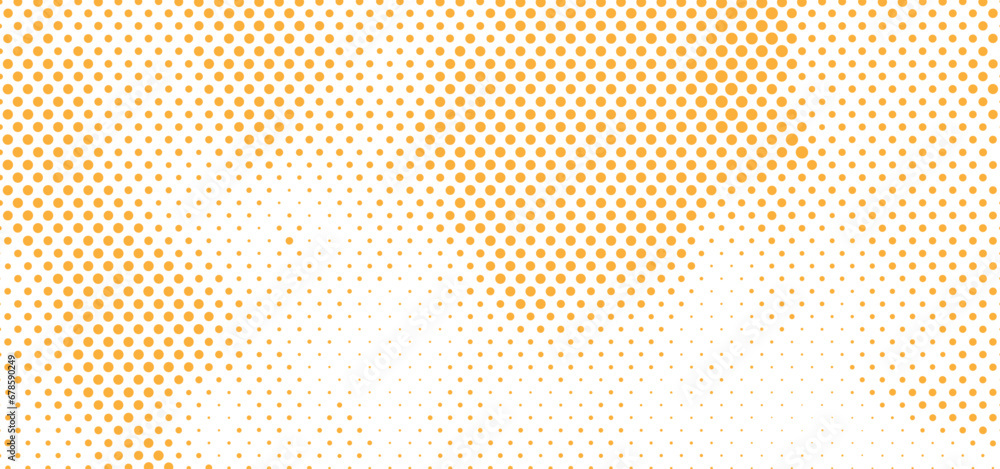 Abstract pop art comic style orange and yellow halftone Vector. Dotted yellow spray vector illustration. Creative pattern vector halftone background. Orange dot spray gradation. Abstract pop art comic style orange and yellow halftone Vector. Dotted yellow spray vector illustration. Creative pattern vector halftone background. Orange dot spray gradation.