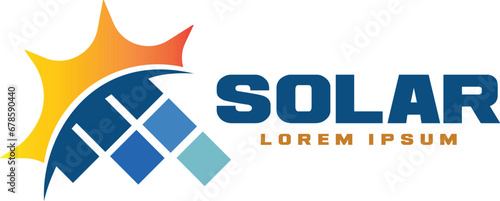 simple abstract world solar panel logo icon symbol design template illustration inspiration