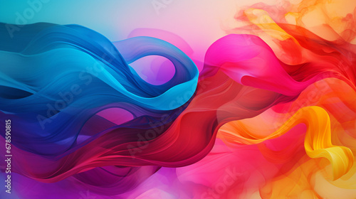 Wallpaper Mural Colorful Abstract Background with Swirling Rainbow Colors and Light Bursts - A Vibrant Expression of Creativity and Innovation Torontodigital.ca