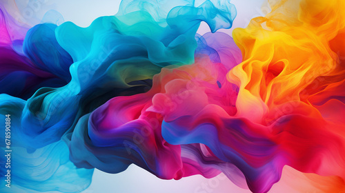 Colorful Abstract Background with Swirling Rainbow Colors and Light Bursts - A Vibrant Expression of Creativity and Innovation