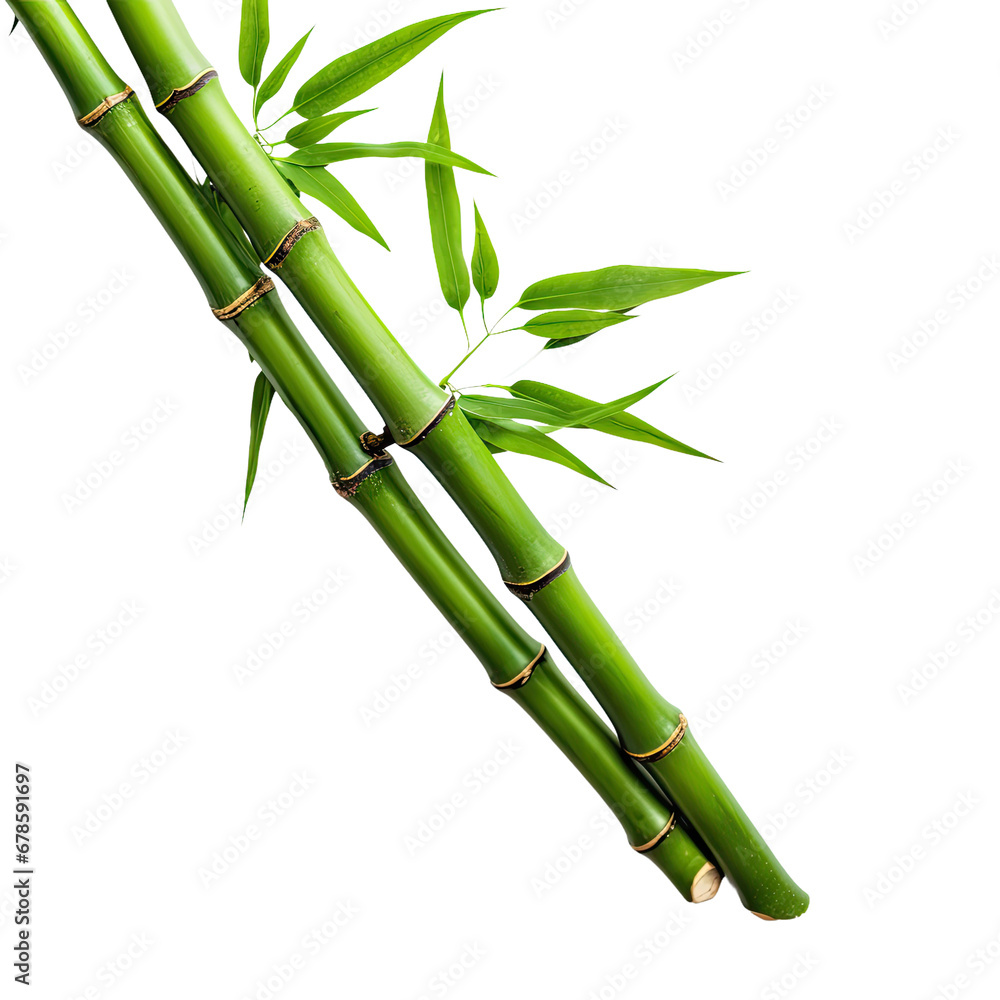 Fresh Bamboo Shoots on Clear Background, Natural Look Fresh Bamboo Shoots on Clear Background, Natural Look