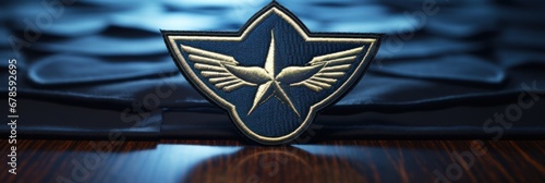 Military Rank Insignia Patch on Air Force Uniform photo