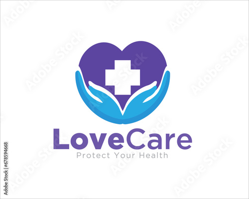 love health care logo designs simple for medical logo