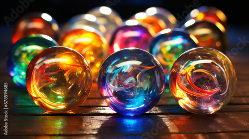 Shiny Colorful Glass Marbles