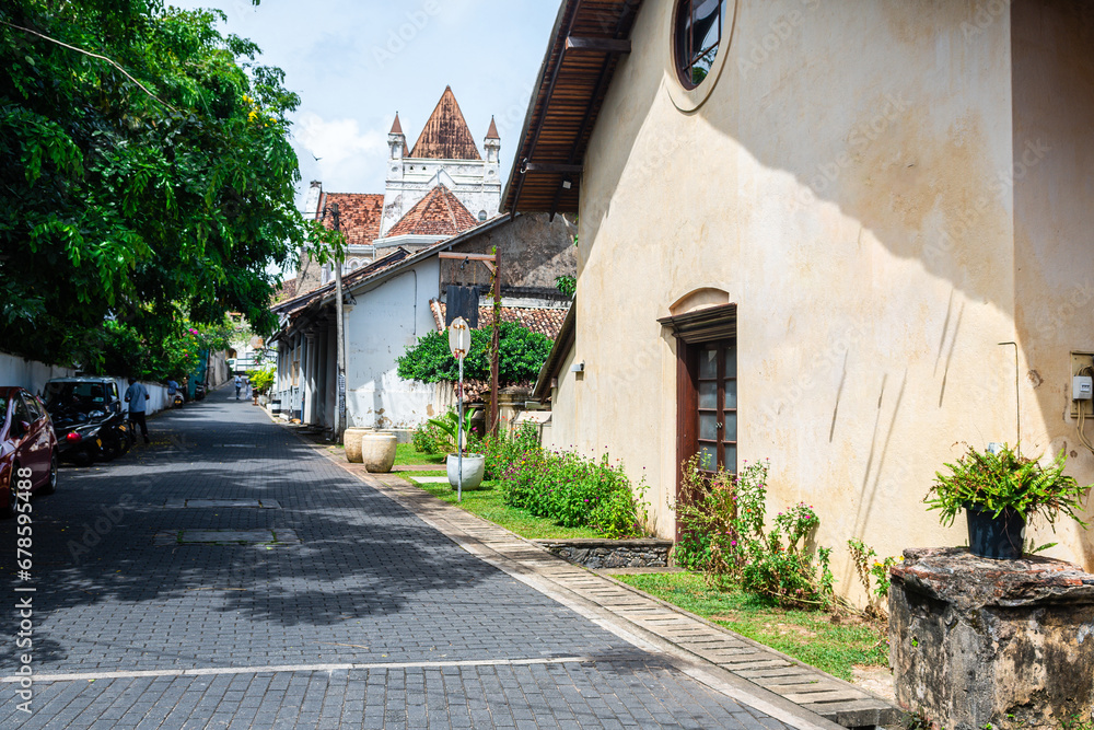 Fototapeta premium street view of galle city, sri lanka