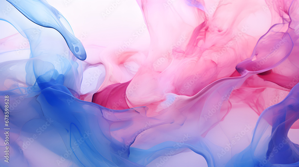Ink is a vibrant and breathtaking art medium. Transparent creativity. Ink colors are amazingly bright, luminous, translucent, free-flowing. Natural luxury marble Texture. Generative Ai.