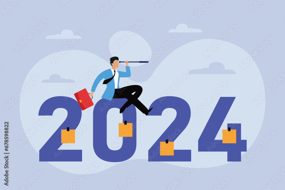 Businessman Preparation to face new challenges. Forecast and future opportunities Businessman Preparation to face new challenges. Forecast and future opportunities