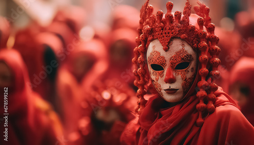 Traditional Asian masks, Chinese New Year concept