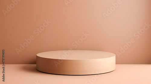 Blank round geometric shape podium