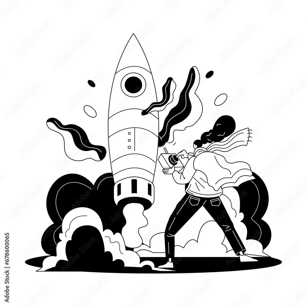 Startup Rocket Launching Startup Rocket Launching