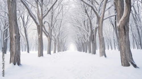 Snow-Covered Trees at Ann Arbor's Gallup Park © Sandris_ua