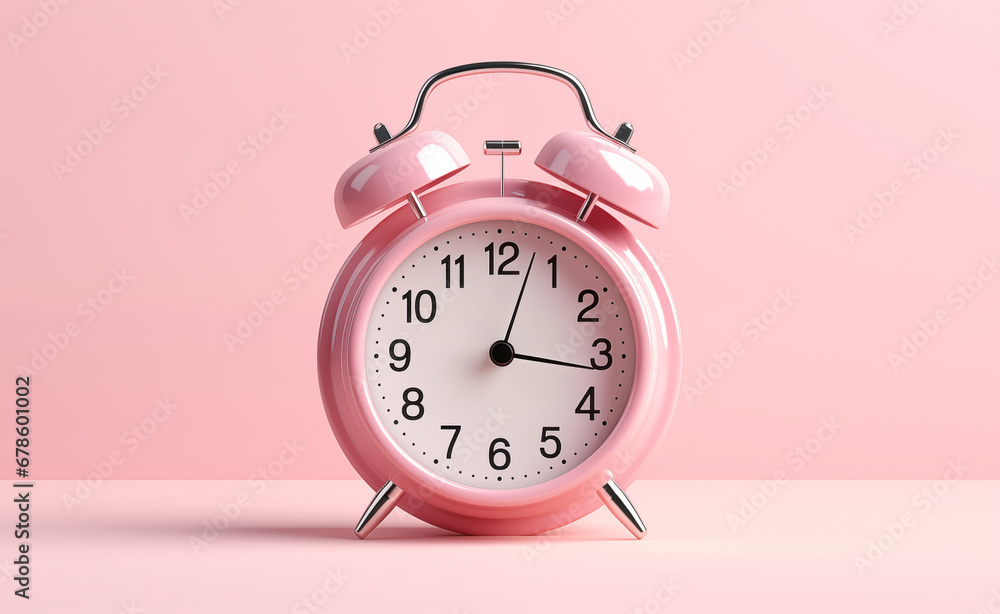 Serenity in Pink: Minimalist Elegance with a Striking Monochromatic Alarm Clock Design Serenity in Pink: Minimalist Elegance with a Striking Monochromatic Alarm Clock Design