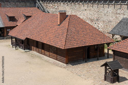  Lida Castle in Belarus. The courtyard of the Lida Castle, built in the 14th century. photo