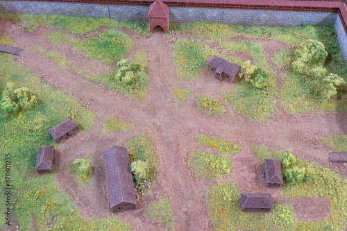  Lida Castle in Belarus. The courtyard of the Lida Castle, built in the 14th century. photo