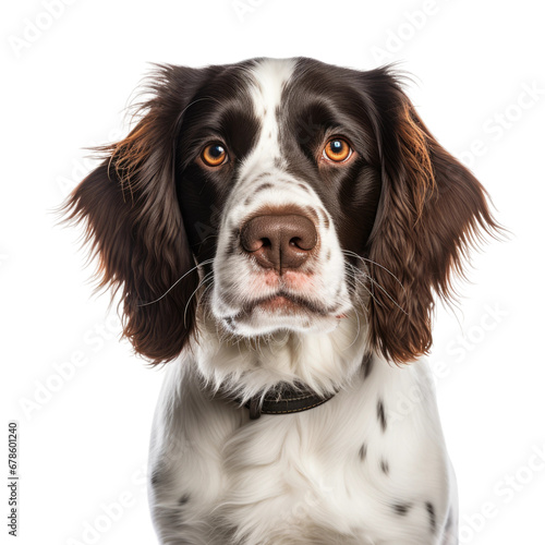 English Springer Spaniel Dog Closeup Pet Portrait