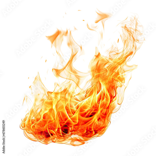 Blazing Hot Fire Flame Isolated