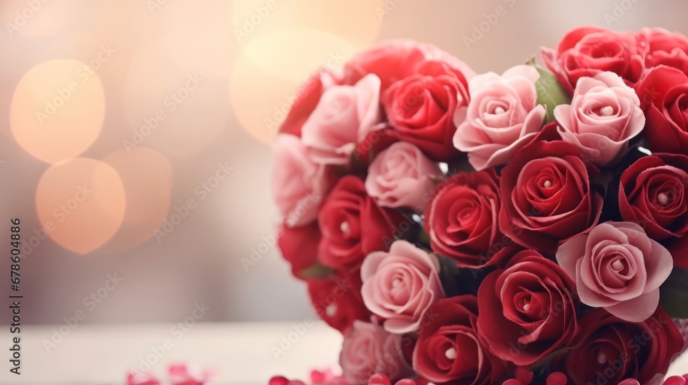 Valentine's Day heart-shaped copy space background Valentine's Day heart-shaped copy space background