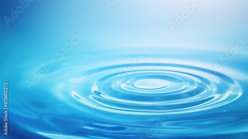 Abstract blue circle water ripples  liquid texture background.