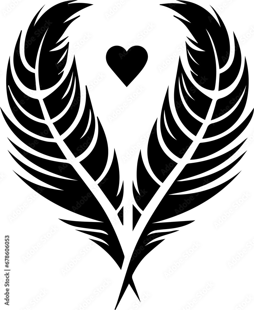 Obraz premium feather heart 